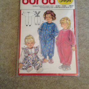 Burda Sewing Pattern #5464 Childs Romper
